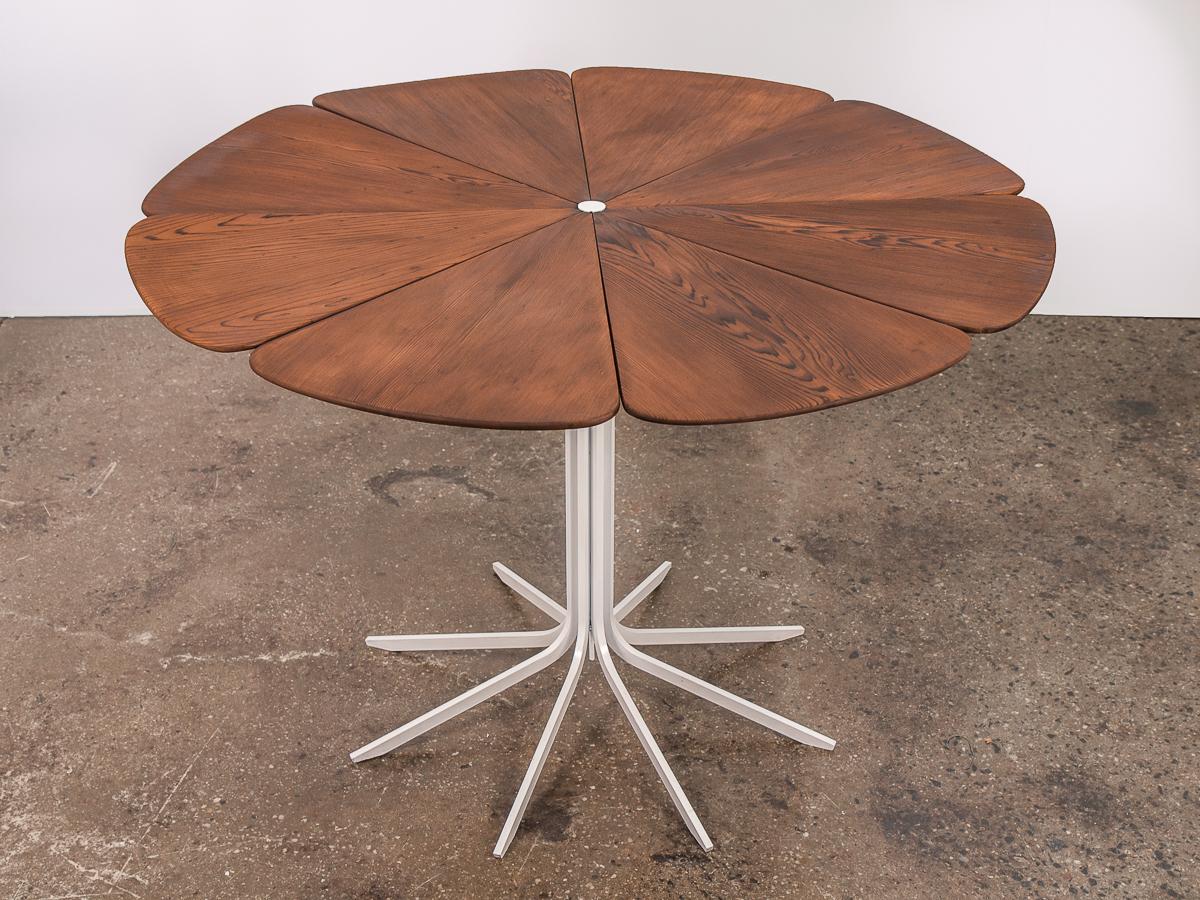 Unusual Richard Schultz Petal dining table, circa 1960s. Mysterious early design of Schultz’s iconic petal table, where the branch-like base supports the eight individual redwood petals that make up the table’s surface. In good vintage condition.