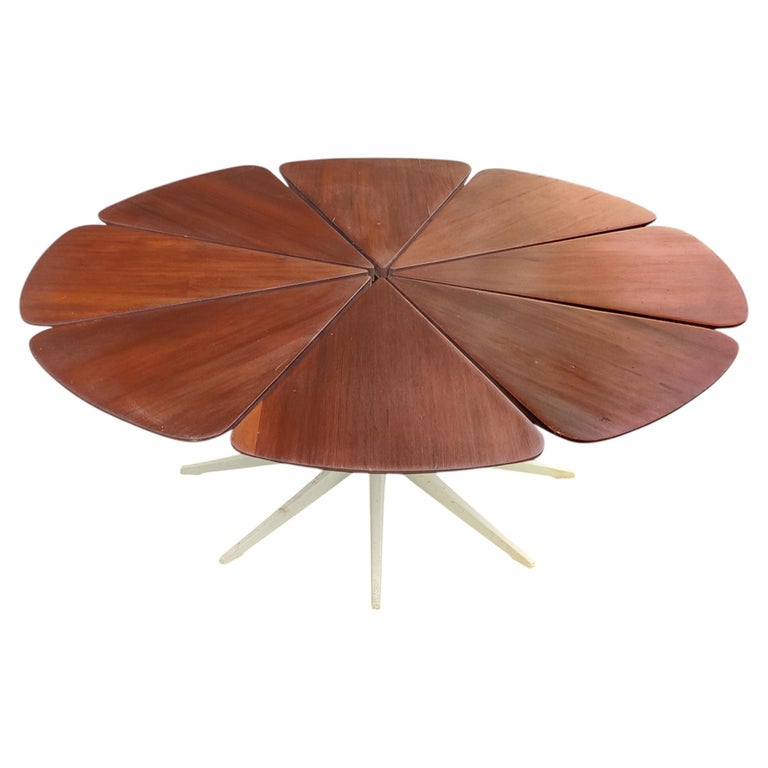 Richard Schultz for Knoll 'Petal' Coffee Table in Redwood & Enameled Steel 1960s