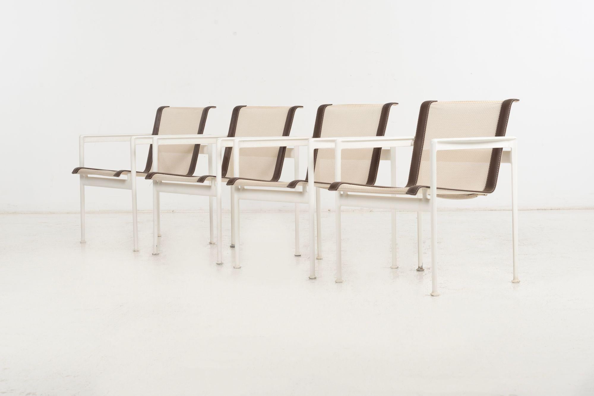 Mid-Century Modern Richard Schultz for Knoll Set of Four Dining Chairs—1960s For Sale