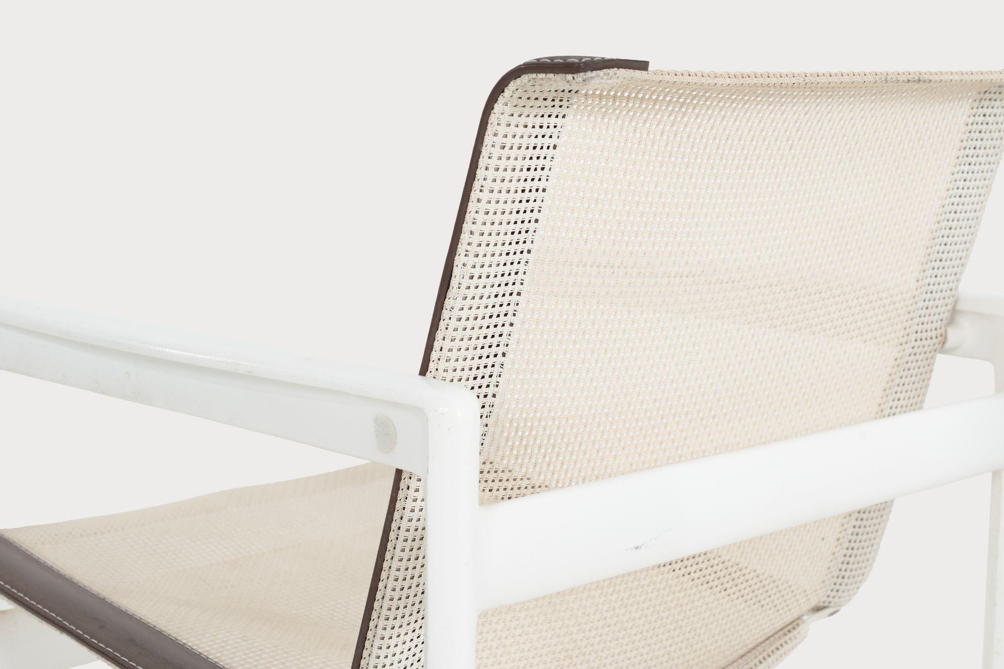Aluminum Richard Schultz for Knoll Set of Four Dining Chairs—1960s For Sale