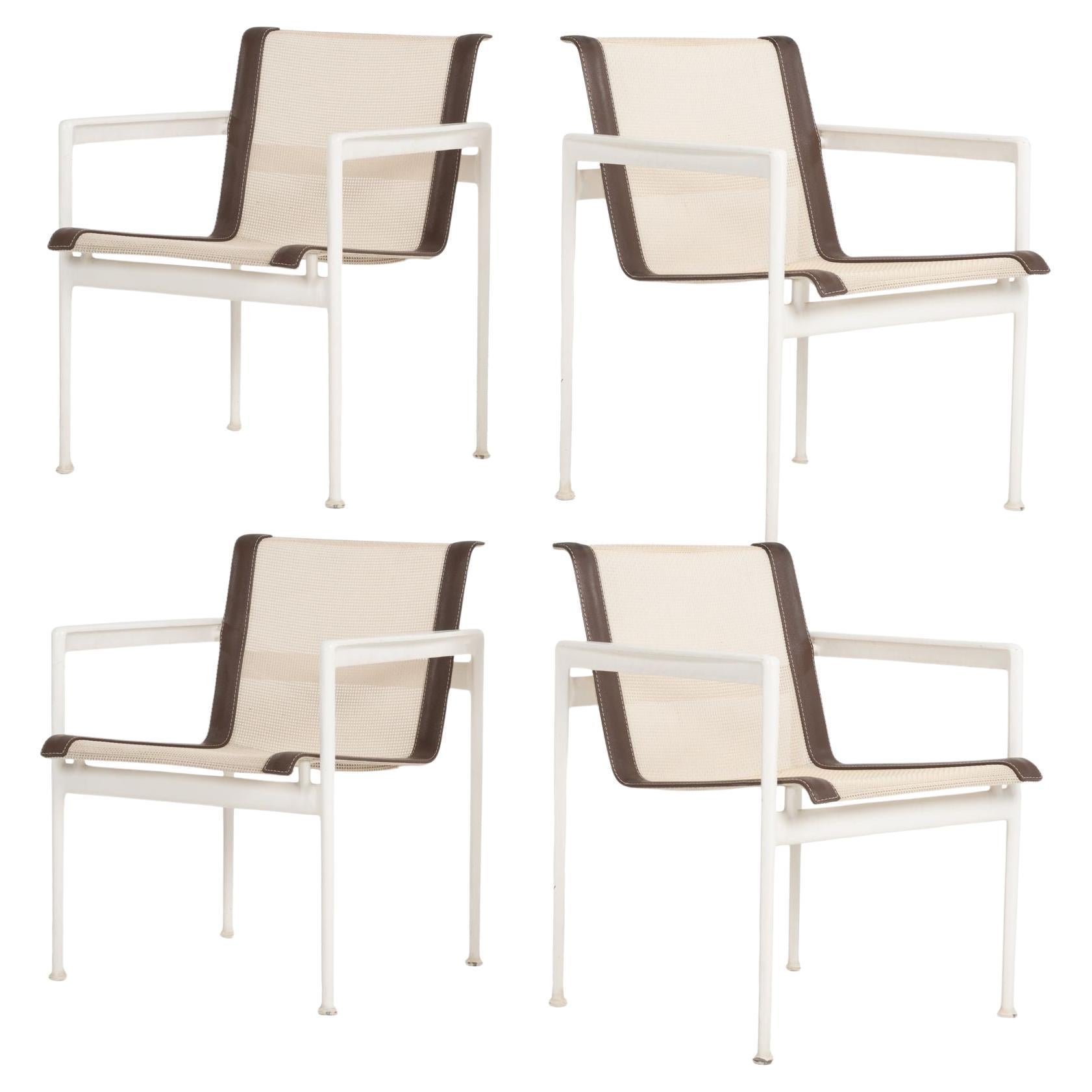Richard Schultz pour Knoll Ensemble de quatre chaises de salle à manger - années 1960