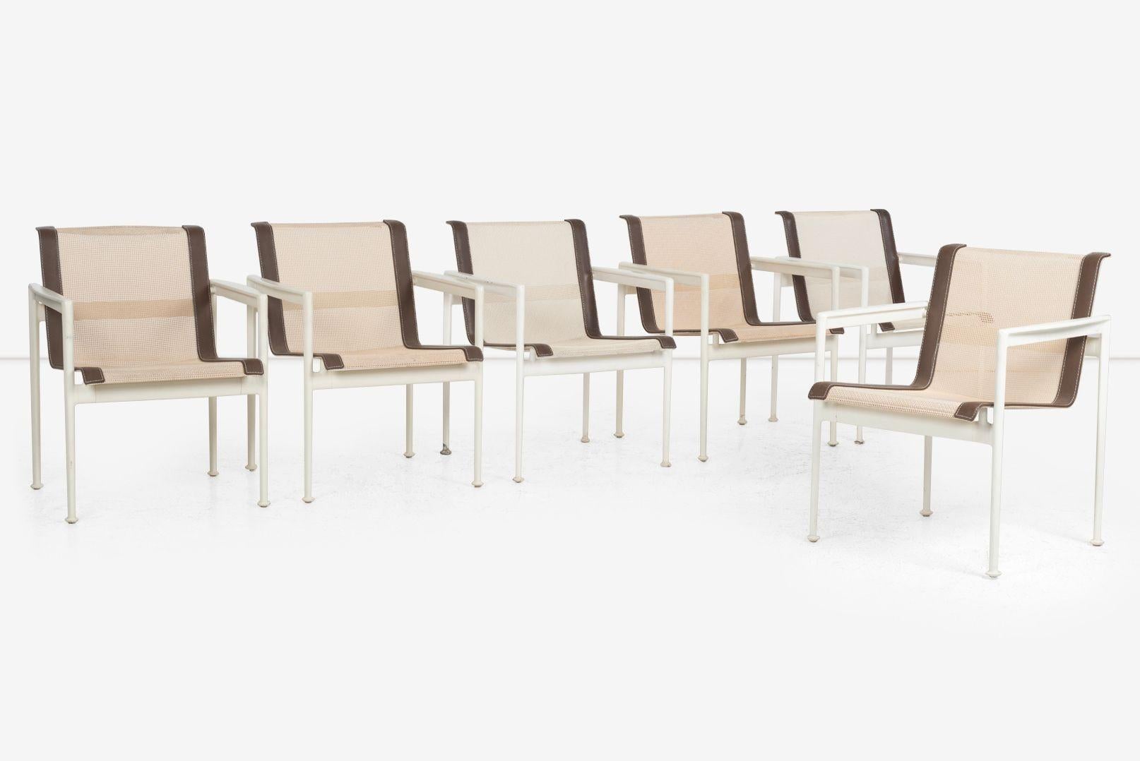 American Richard Schultz for Knoll Set of Six Dining Chairs—1960s For Sale