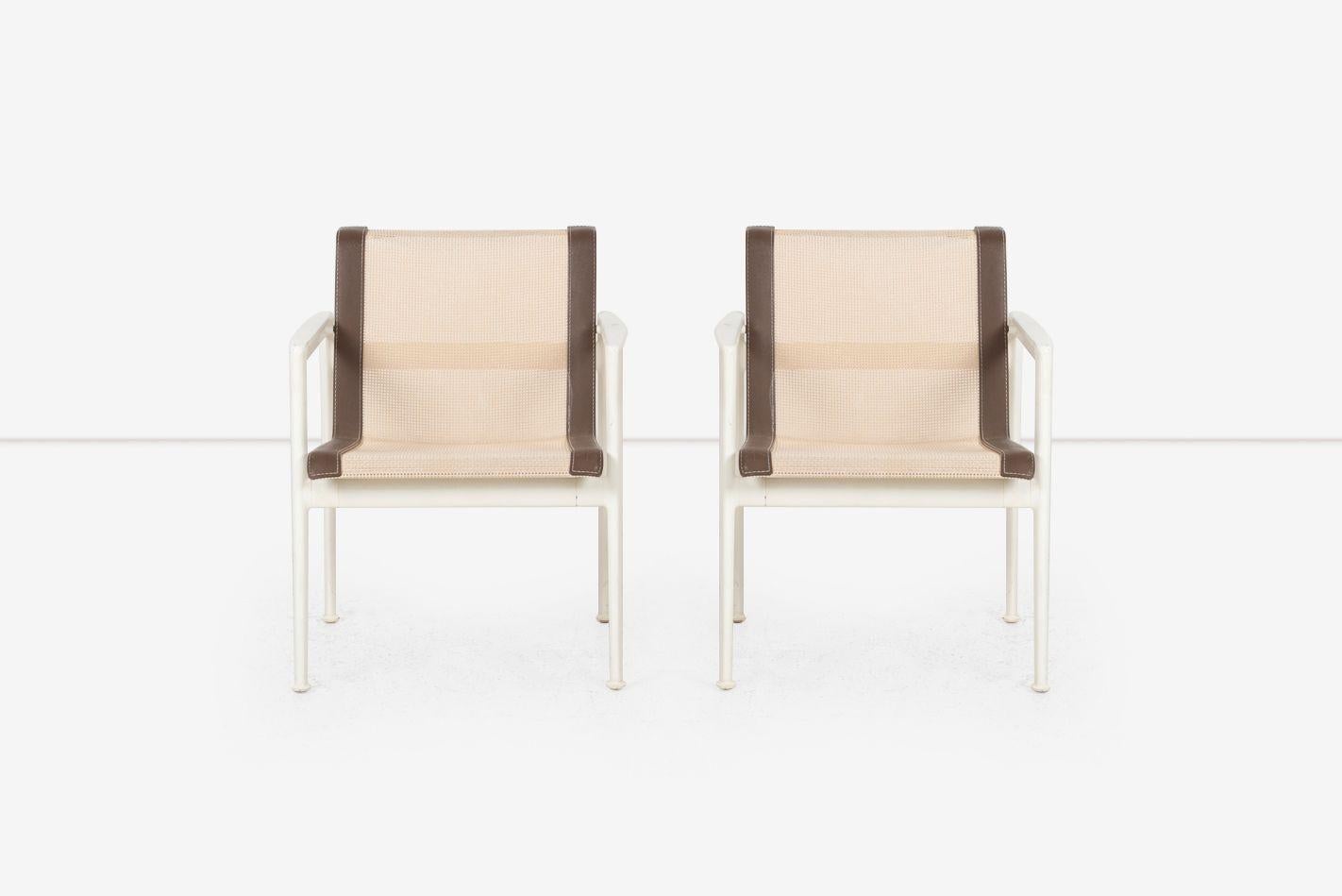 Appliqué Richard Schultz for Knoll Set of Six Dining Chairs—1960s For Sale