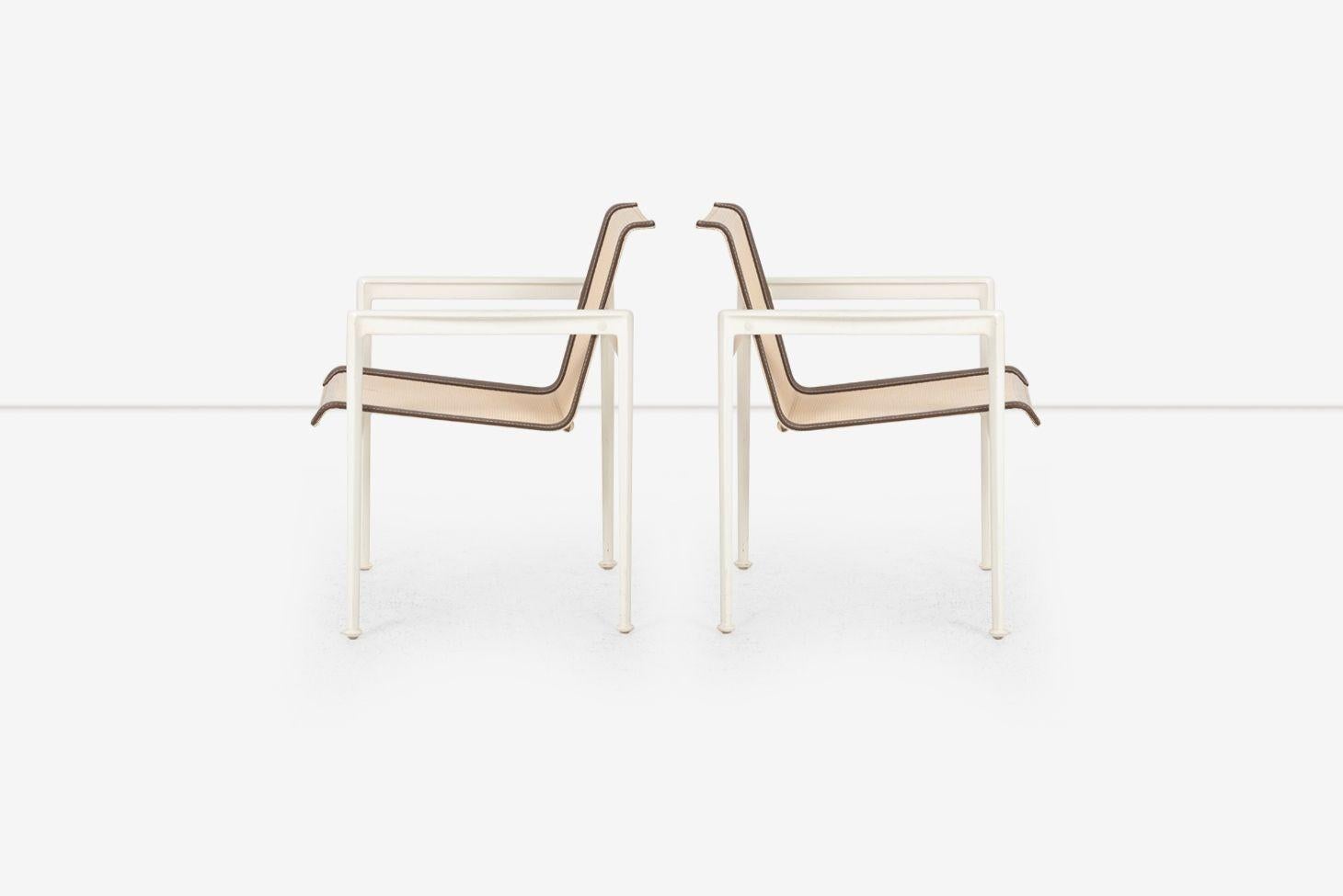Mid-20th Century Richard Schultz for Knoll Set of Six Dining Chairs—1960s For Sale