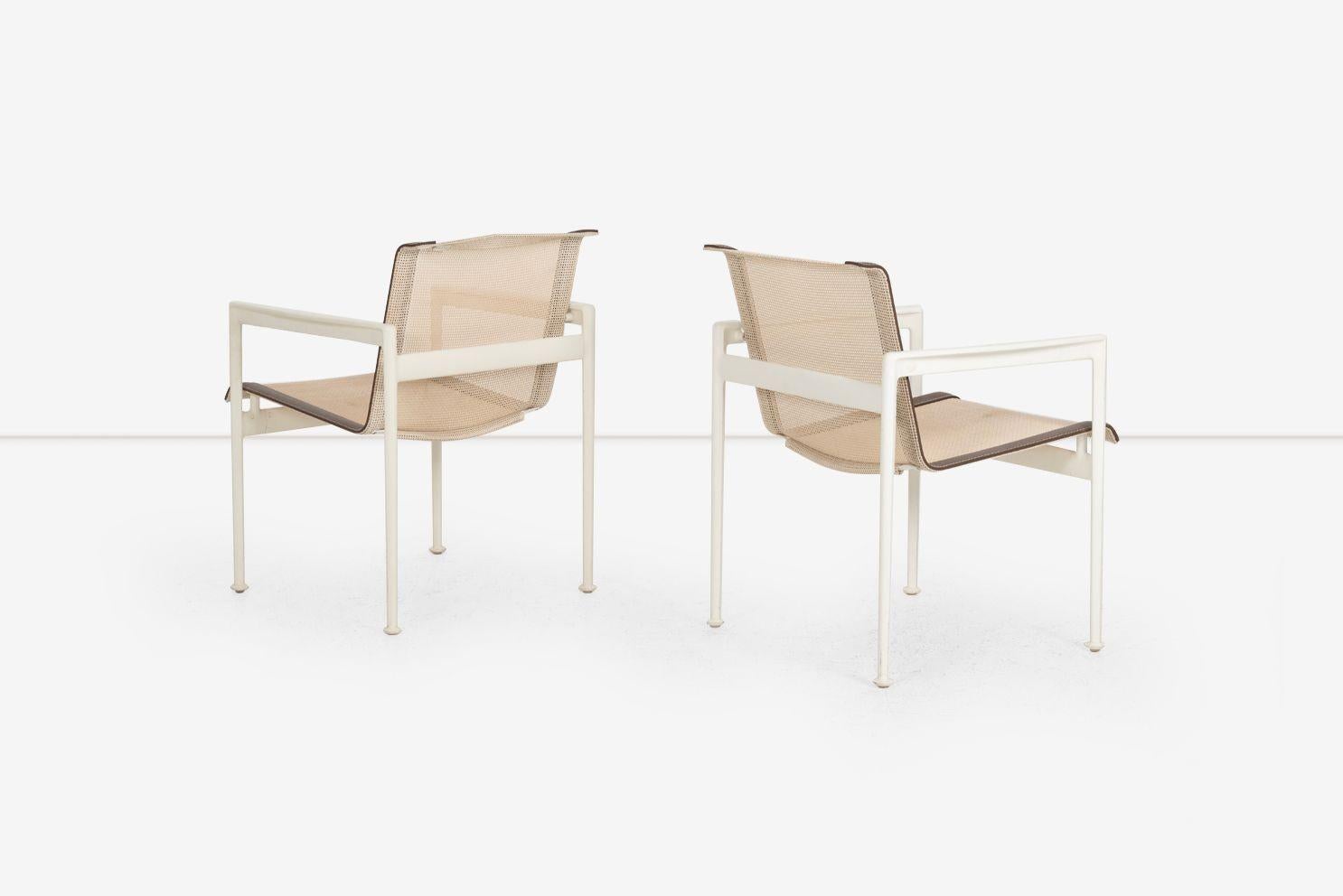 Aluminum Richard Schultz for Knoll Set of Six Dining Chairs—1960s For Sale