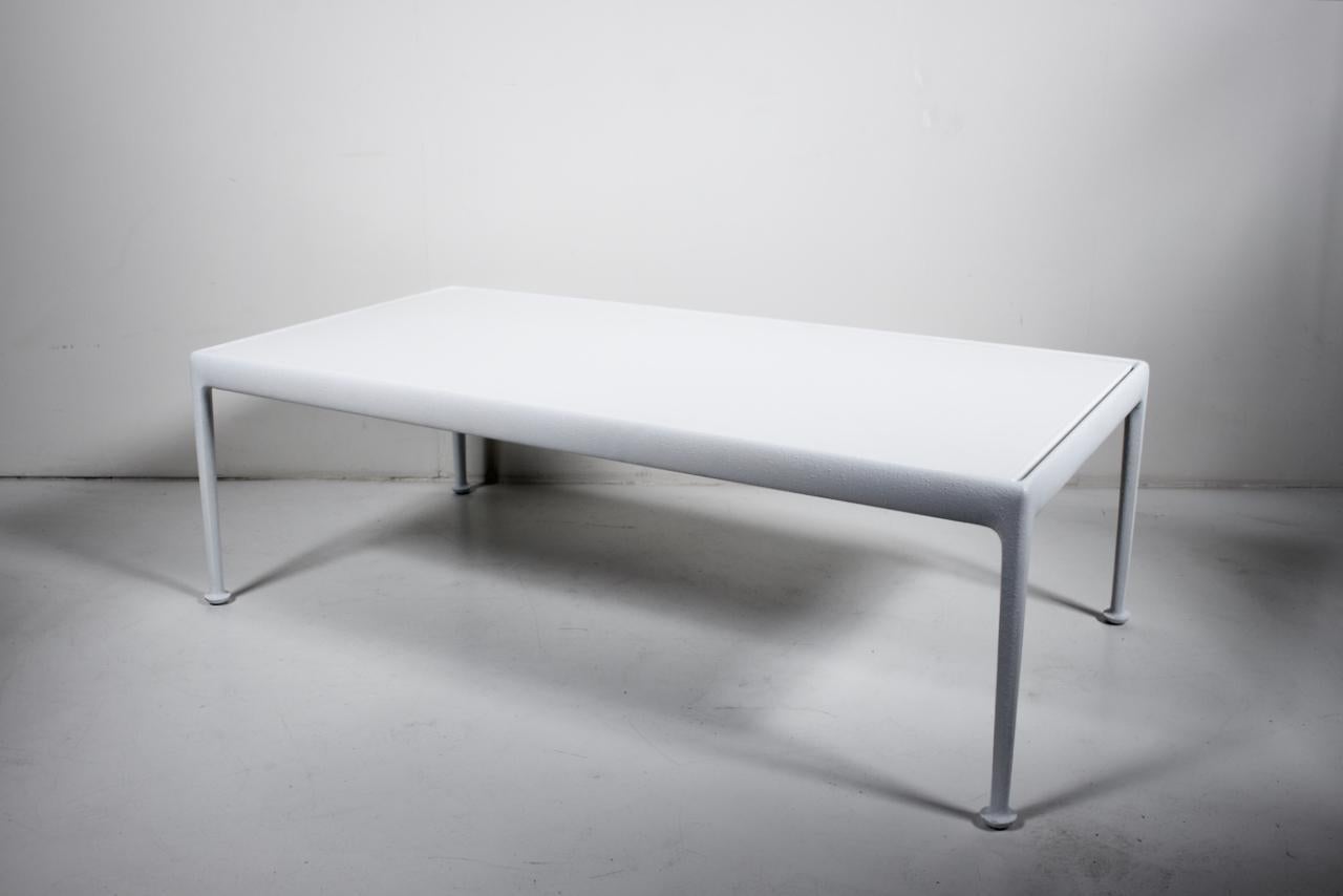 Mid-Century Modern Richard Schultz for Knoll White on White Indoor Outdoor Coffee Table, 1960's For Sale