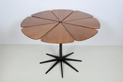 Richard Schultz Petal Dining Table with Black Enamel Base and New Top