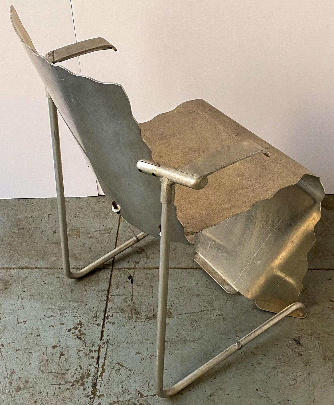 Mid-Century Modern Richard Schultz Prototype Aluminum Stacking Chair #2 For Sale