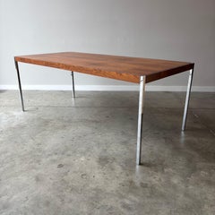 Richard Schultz Rosewood and Chrome Dining Table for Knoll