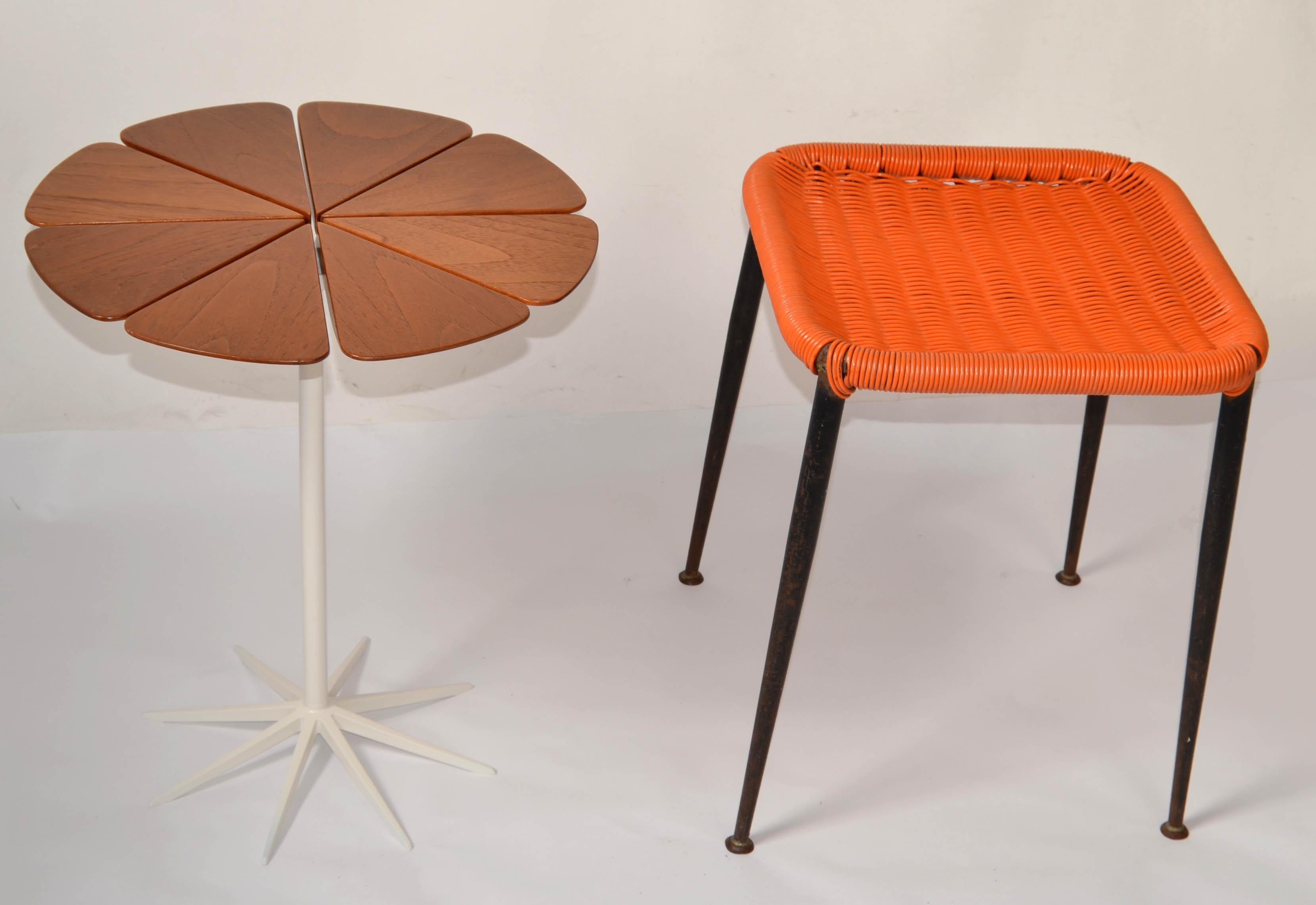 Richard Schultz Vintage Blütenblatt-Beistelltisch Knoll Mid-Century Modern Aluminium Teakholz im Angebot 4