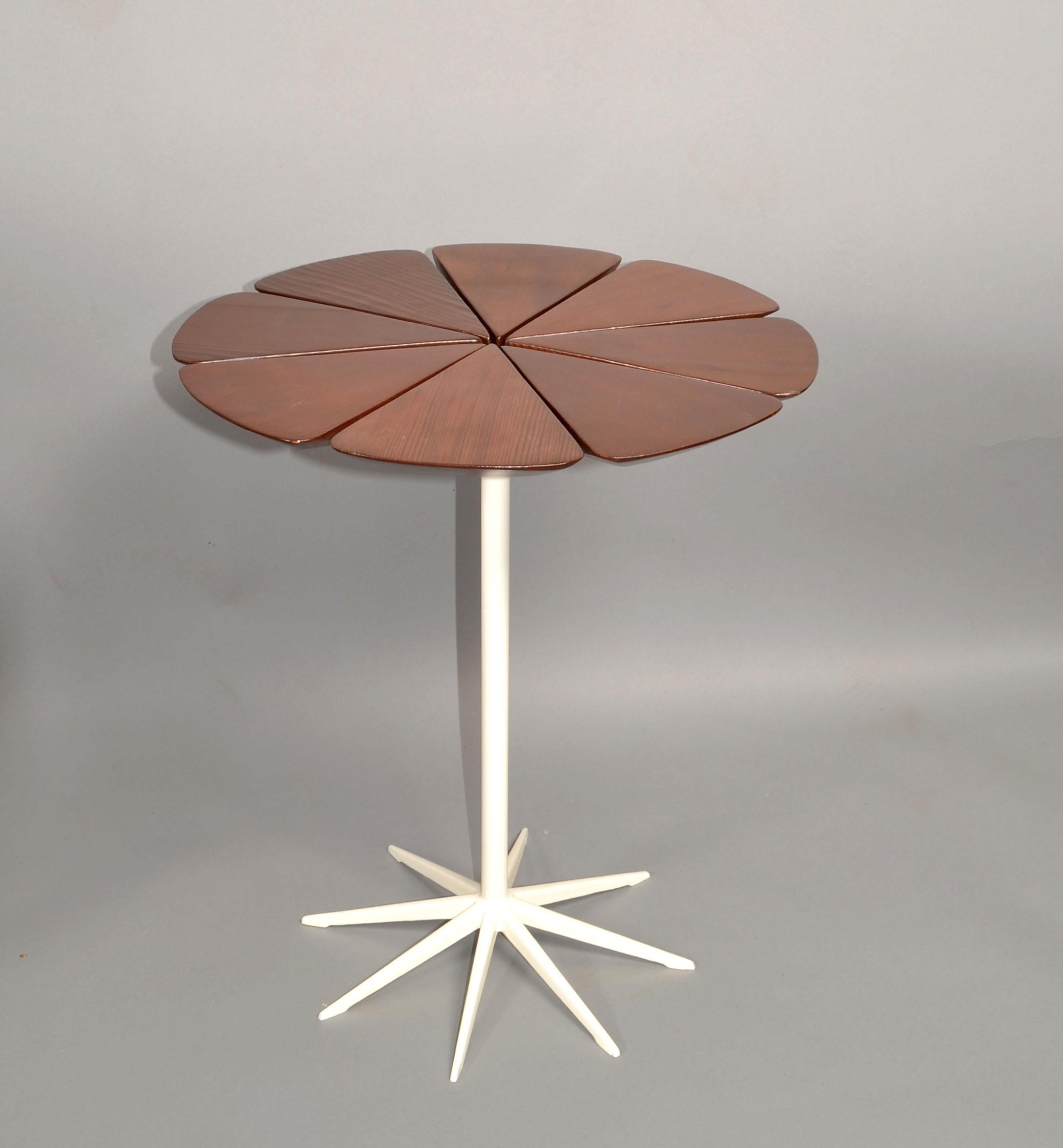Richard Schultz Vintage Petal End Table Knoll Mid-Century Modern Aluminum Teak 6