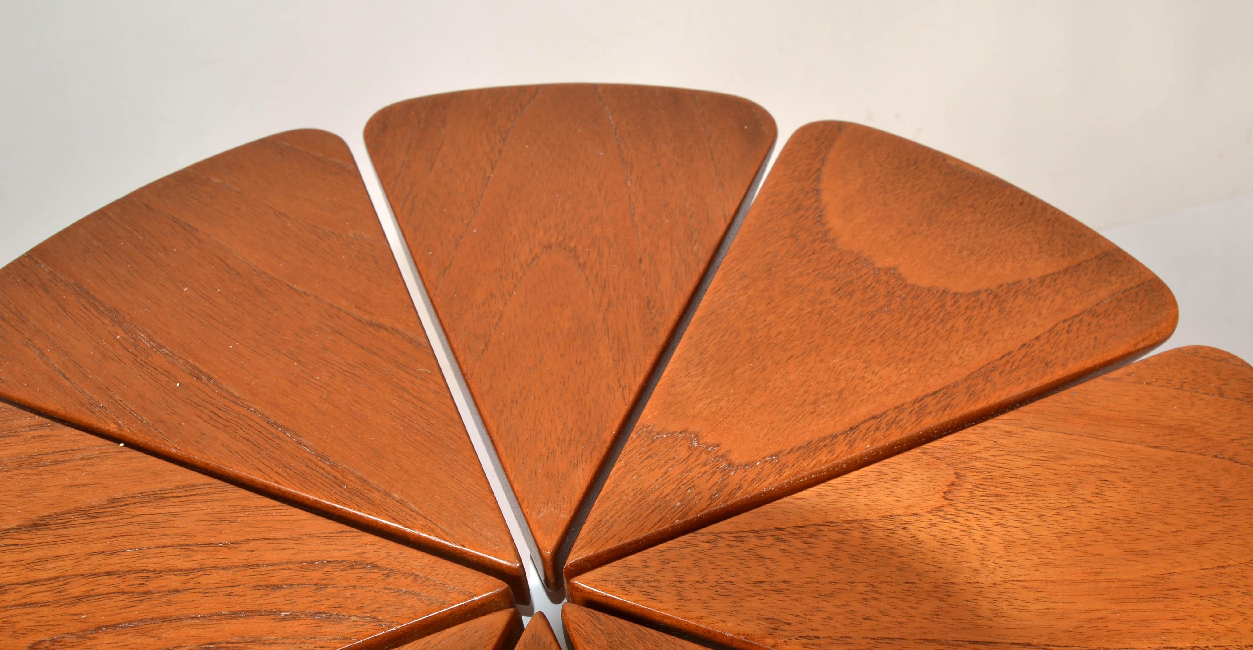 Richard Schultz Vintage Blütenblatt-Beistelltisch Knoll Mid-Century Modern Aluminium Teakholz im Angebot 6