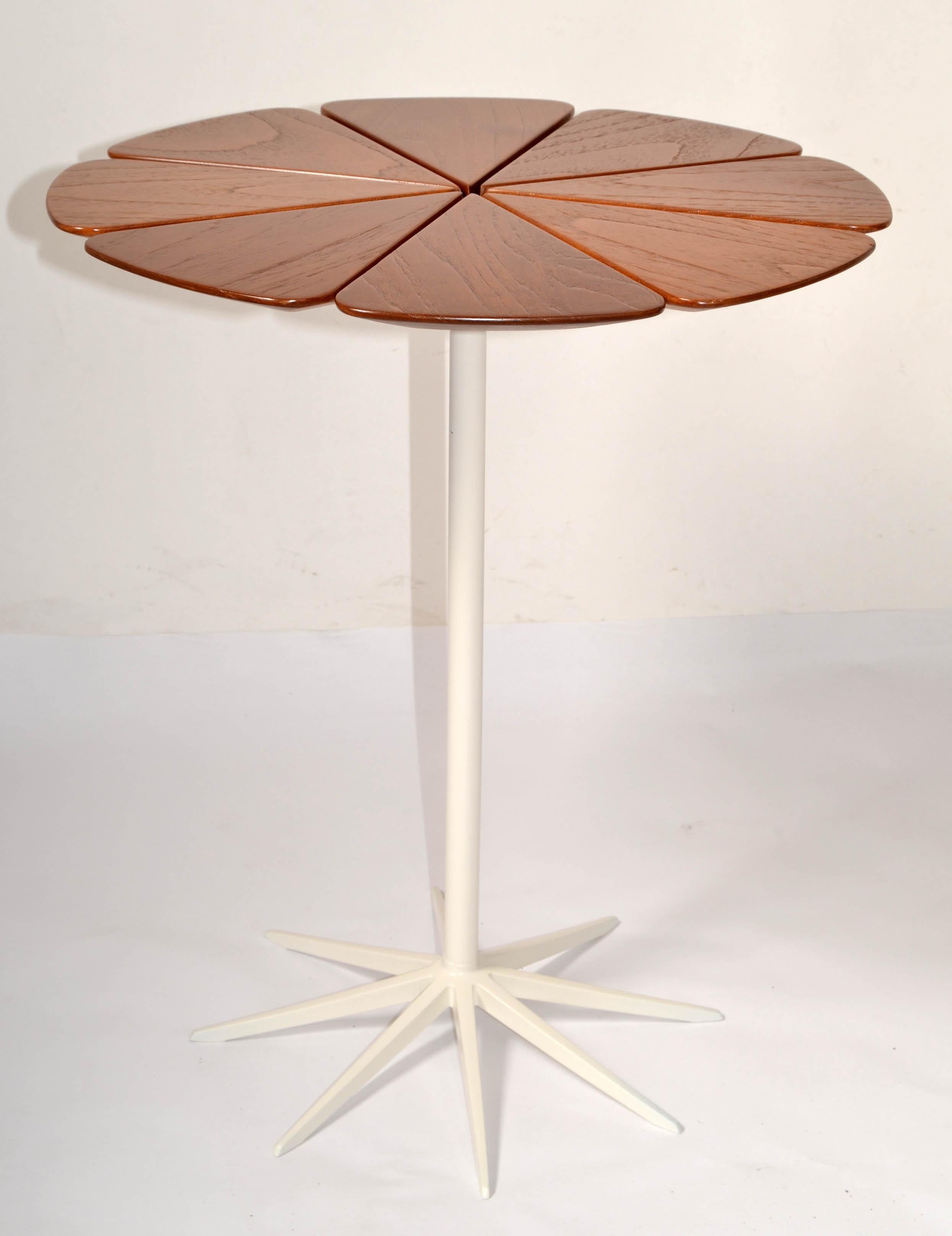 Richard Schultz Vintage Blütenblatt-Beistelltisch Knoll Mid-Century Modern Aluminium Teakholz im Angebot 9