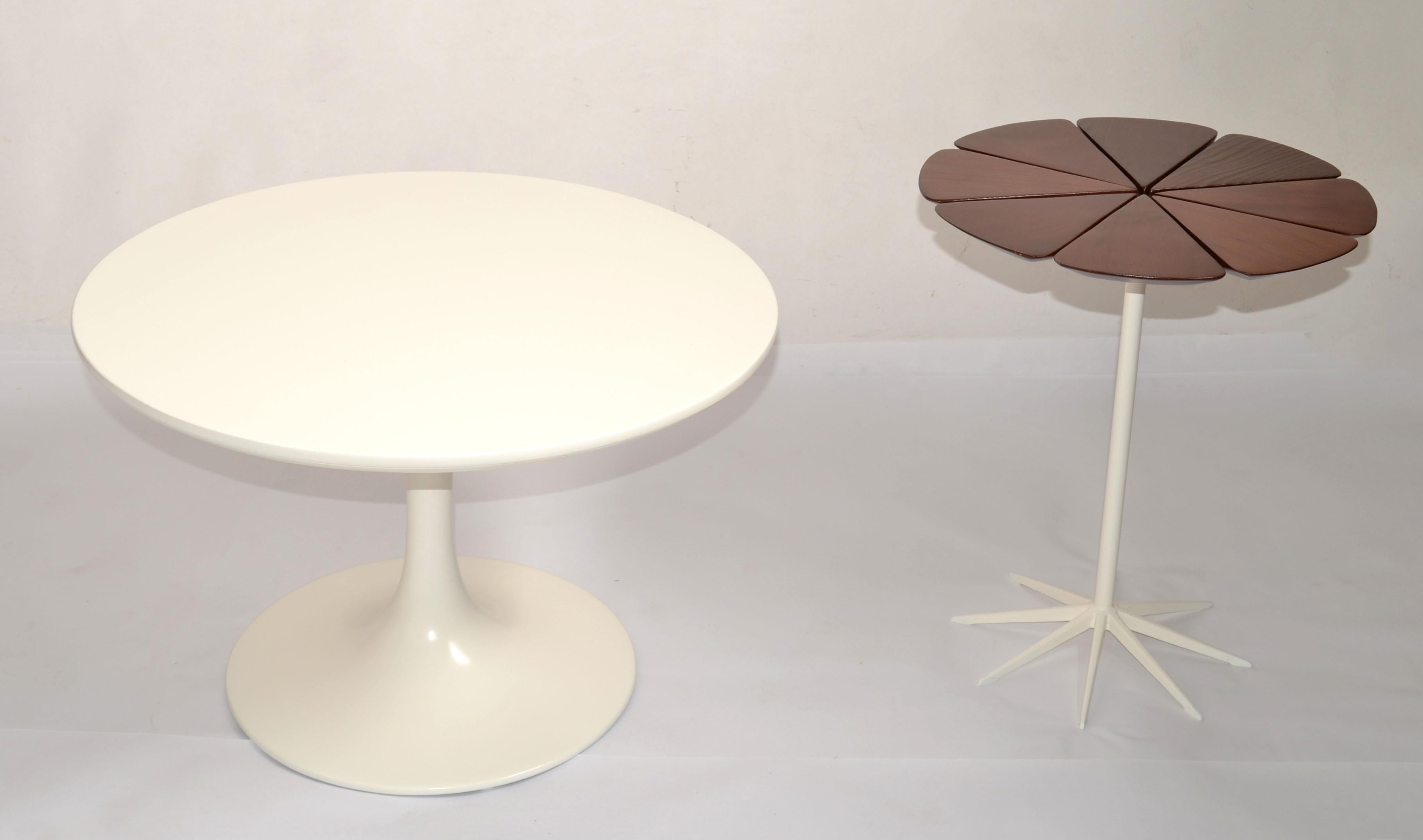 Richard Schultz Vintage Petal End Table Knoll Mid-Century Modern Aluminum Teak 2