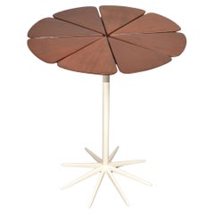 Richard Schultz Vintage Petal End Table Knoll Mid-Century Modern Aluminum Teak