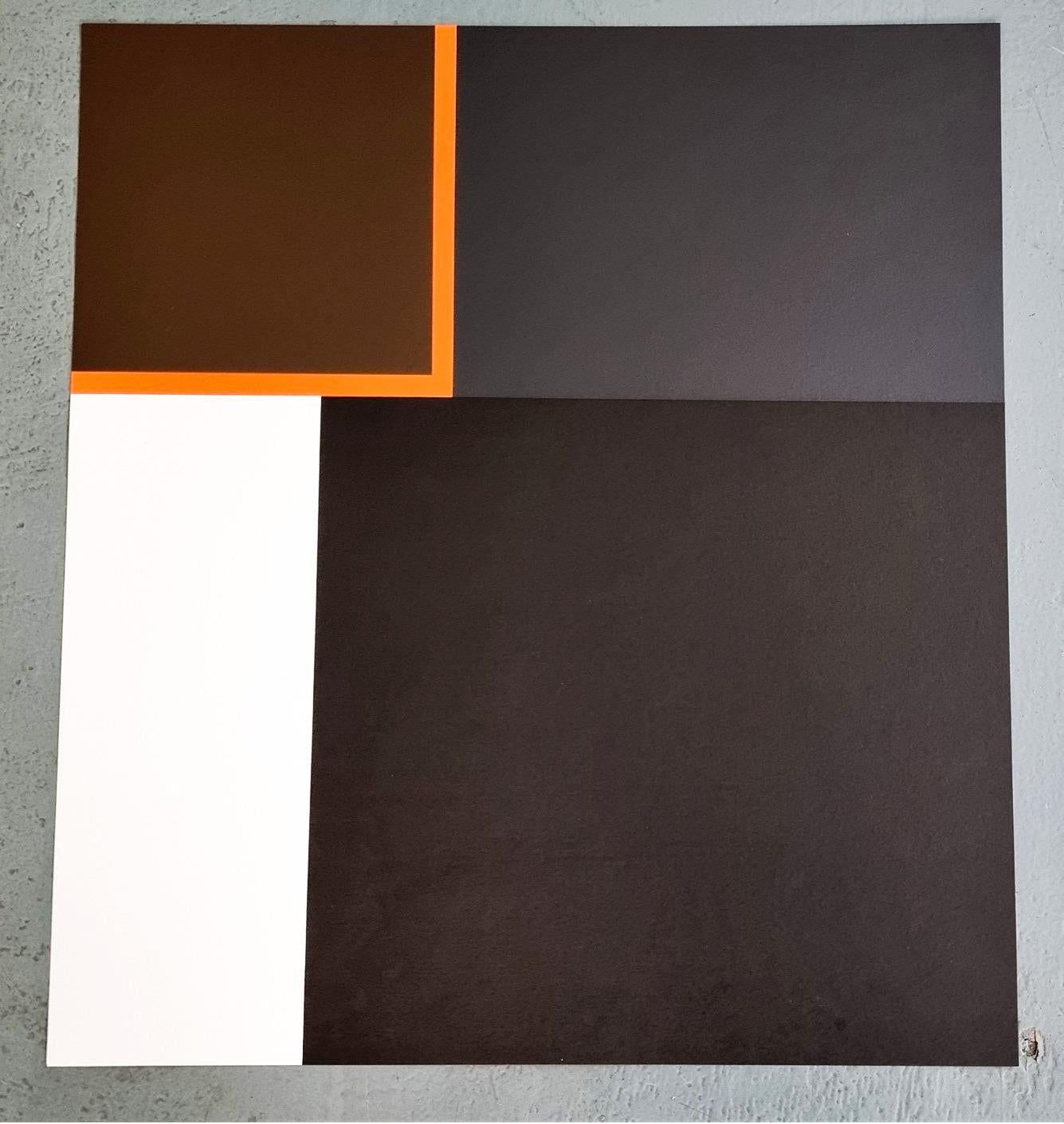 Schwarzer schwarzer Ray (Geometrische Abstraktion), Print, von Richard Schur