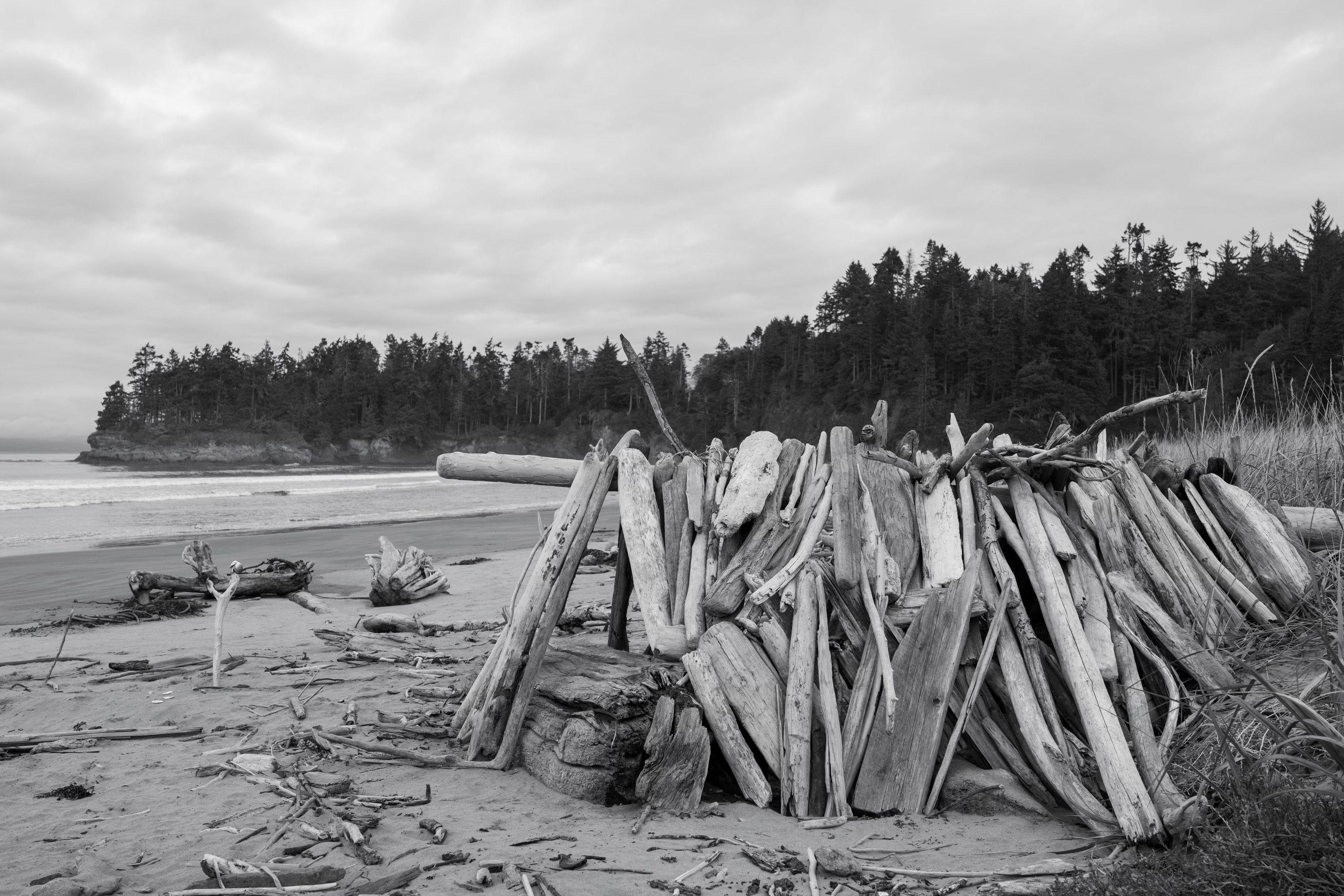 Richard Scudder Black and White Photograph - Crescent Beach, Washington., Photograph, C-Type