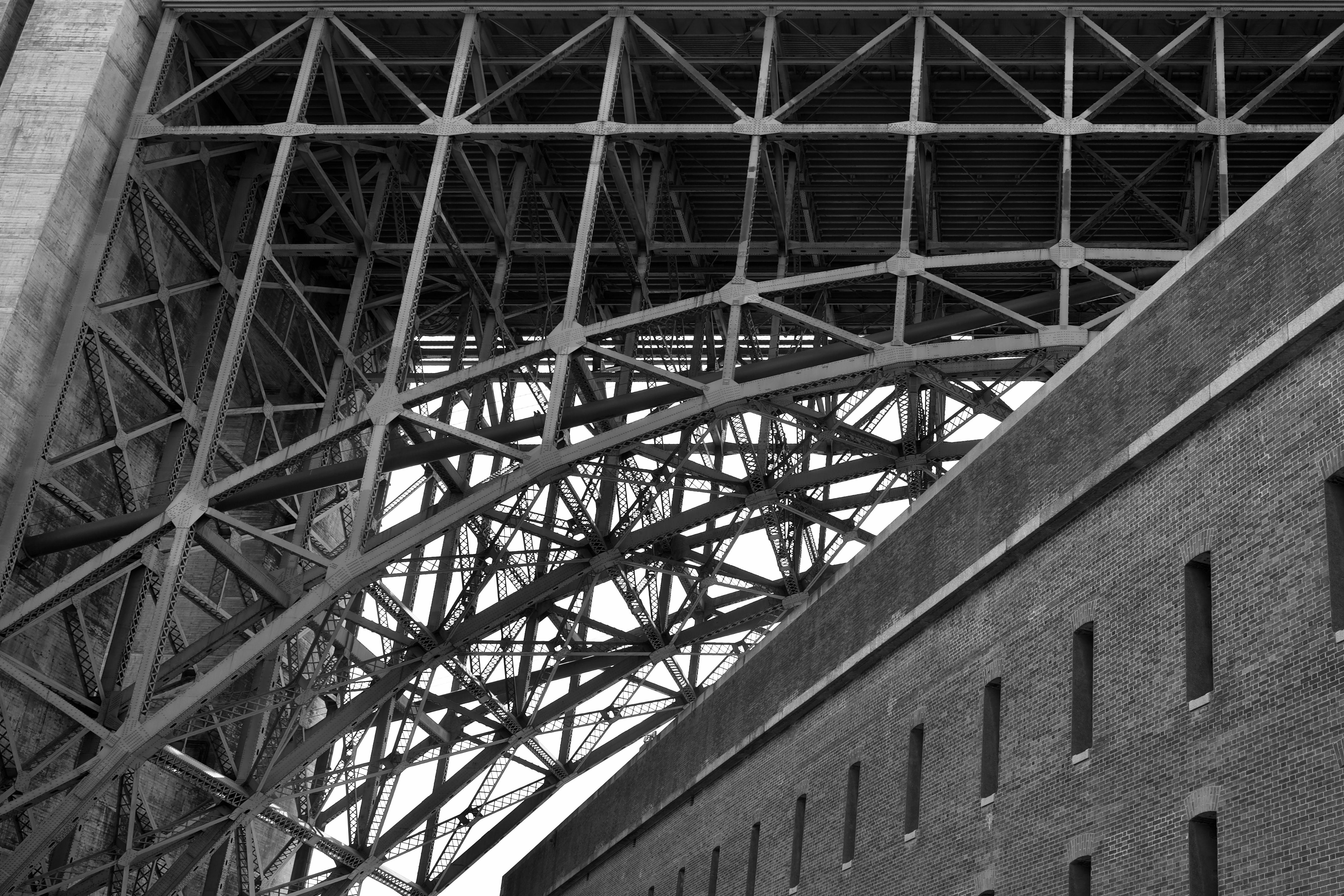 Richard Scudder Black and White Photograph - Golden Gate Bridge - Bricks And Steel, Photograph, Silver Hal/Gelatin