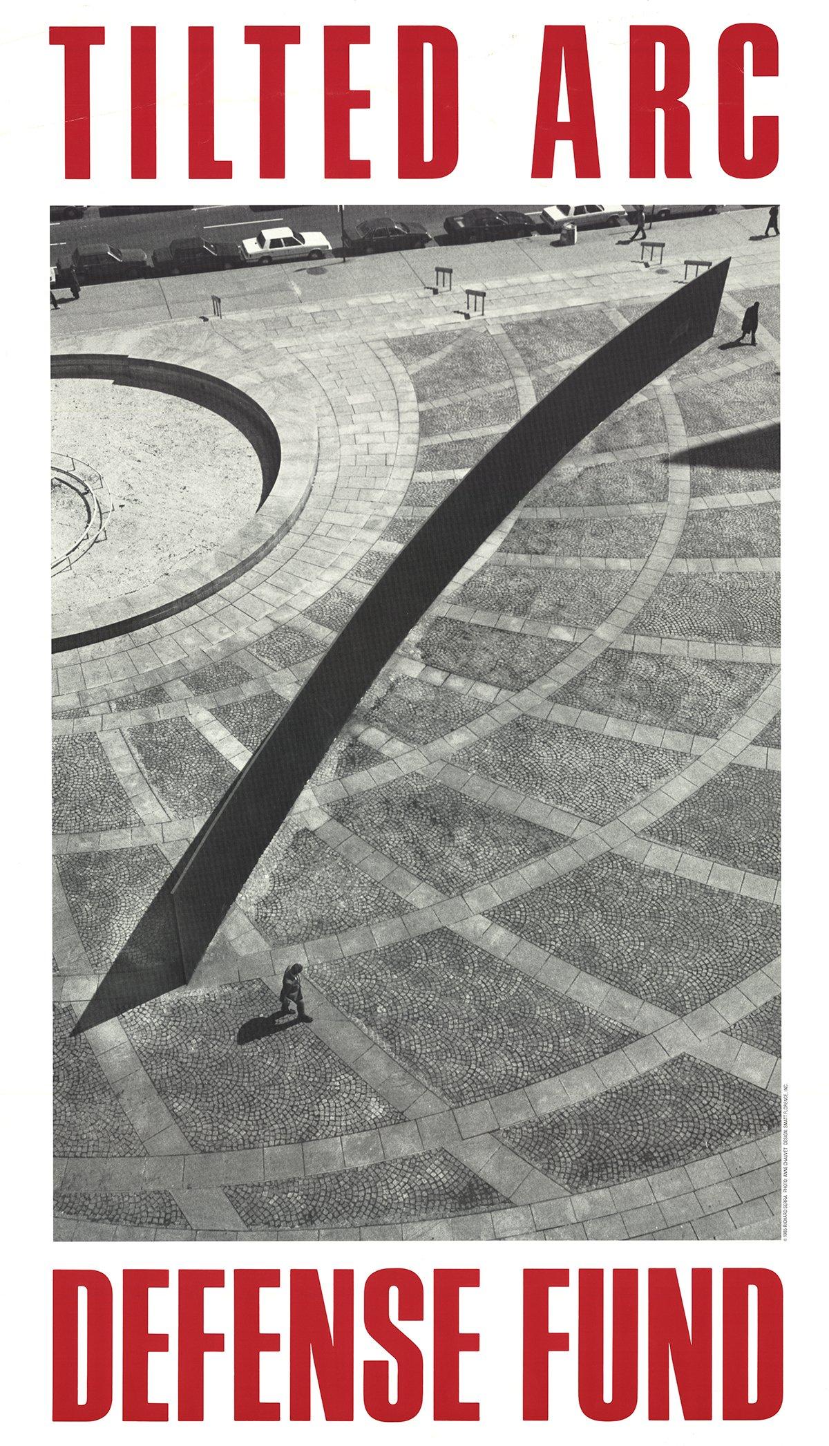 1985  'Tilted Arc Defense Fund' - Print by Richard Serra