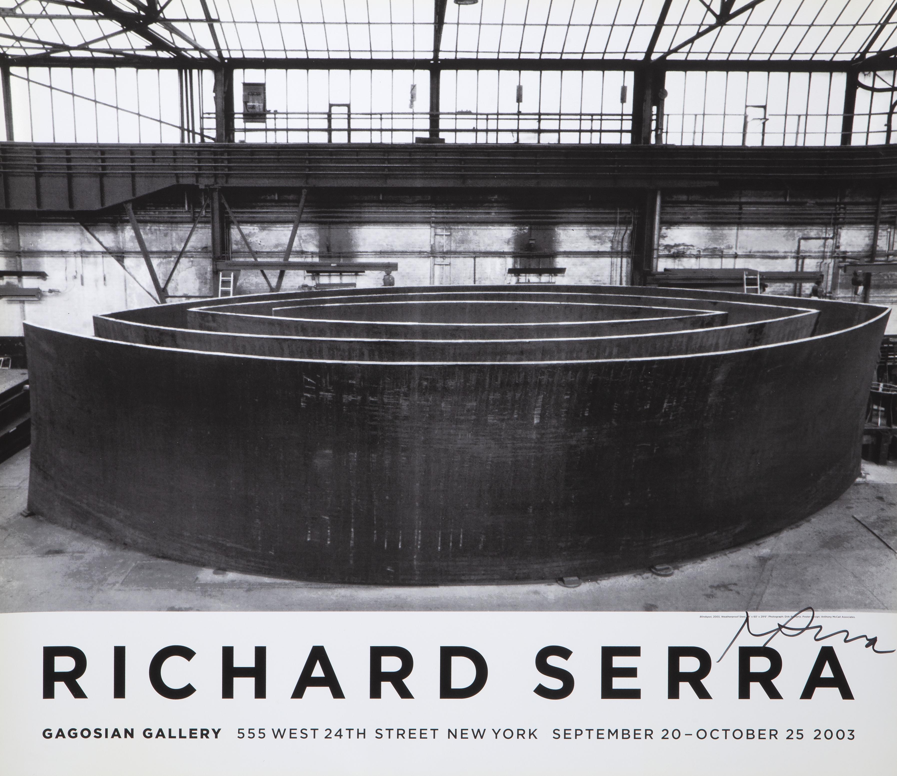 Blindspot, Poster contemporaneo minimalista firmato da Richard Serra