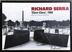 Clara, Clara (firmato a mano da Richard Serra) Raro poster vintage del Centre Pompidou