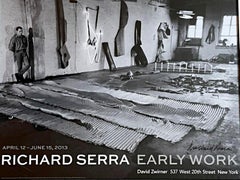 Early Work (Hand Signed by Richard Serra) Zwirner Gallery poster Minimalist art
