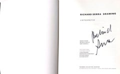 Dessin de Richard Serra : une rétrospective (signée à la main par Richard Serra)