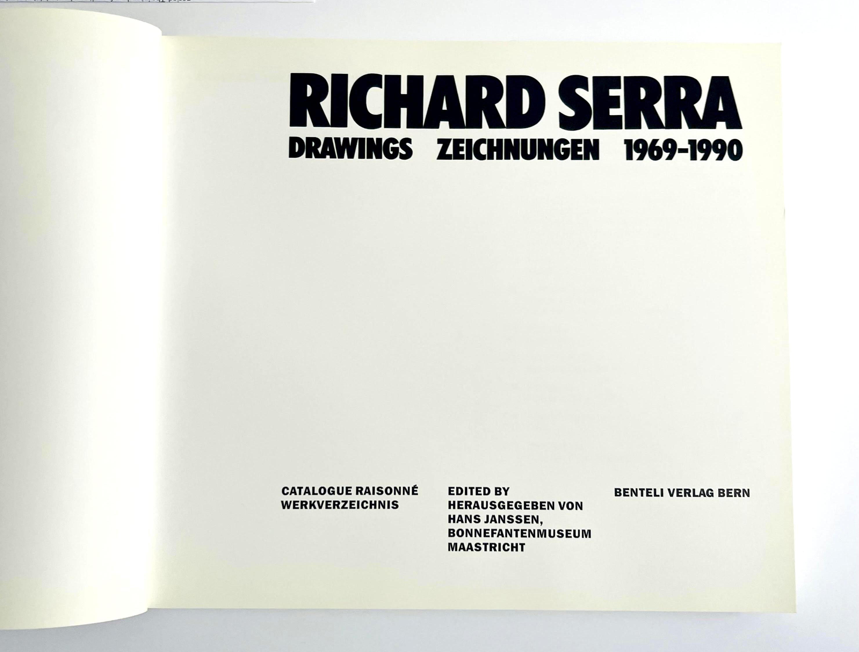 Richard Serra Drawings Zeichnungen 1969-1990 Book (Hand signed by Richard Serra) For Sale 3