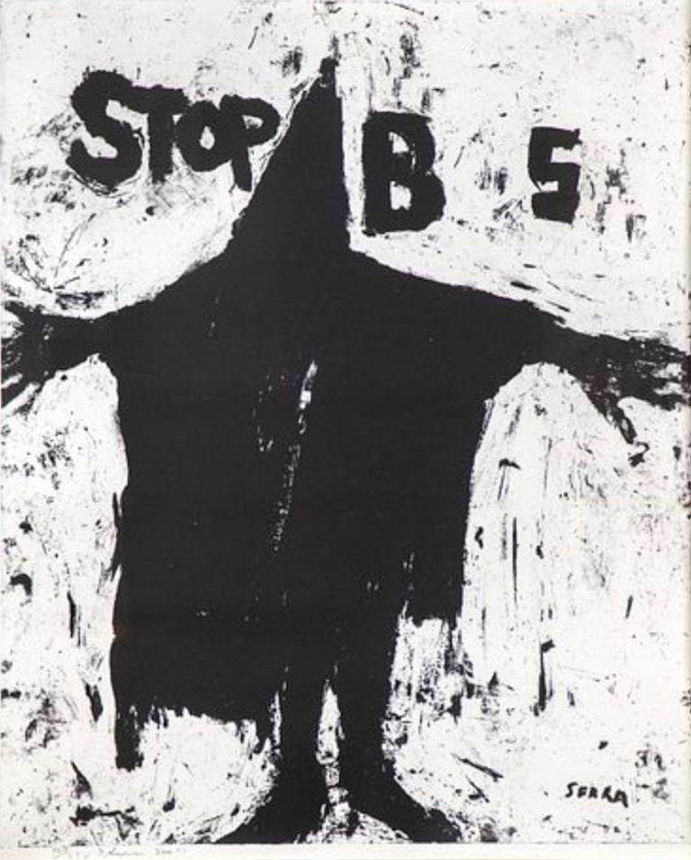 Richard Serra 'Stop B S' Signed, Limited Edition Print For Sale 1