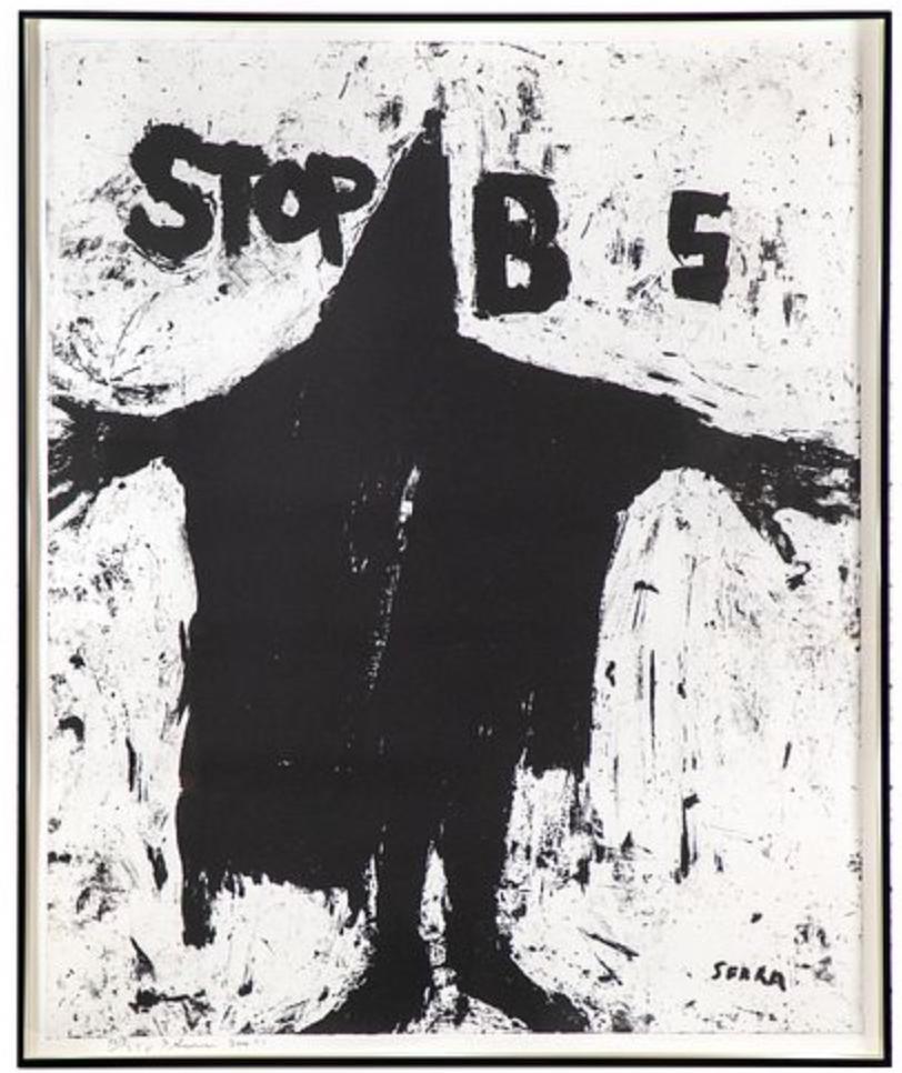 Richard Serra "Stop B S" firmato, stampa in edizione limitata