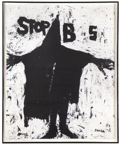 Richard Serra „Stop B S“ signiert, Druck in limitierter Auflage