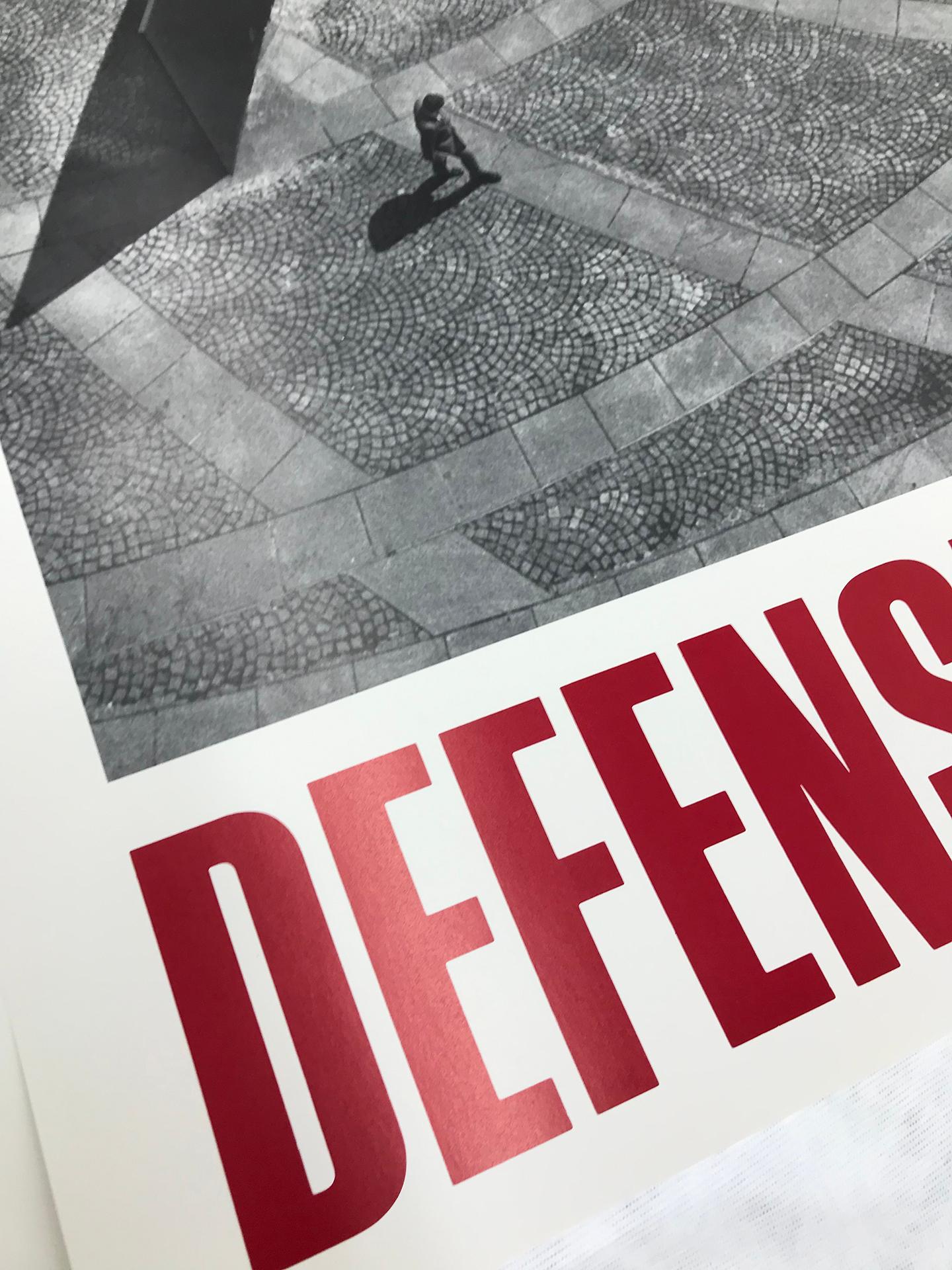 Richard Serra 
Tilted Arc Defense Fund, 1985 
offset lithograph poster 
published by Leo Castelli, New York 
38 x 22.5 inches (97 x 57 cm)
unsigned
*This item will be shipped in a tube unless otherwise requested

Richard Serra Tilted Arc (1981) was