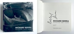 Sculpture : Forty Years (Livre signé à la main par Richard Serra)