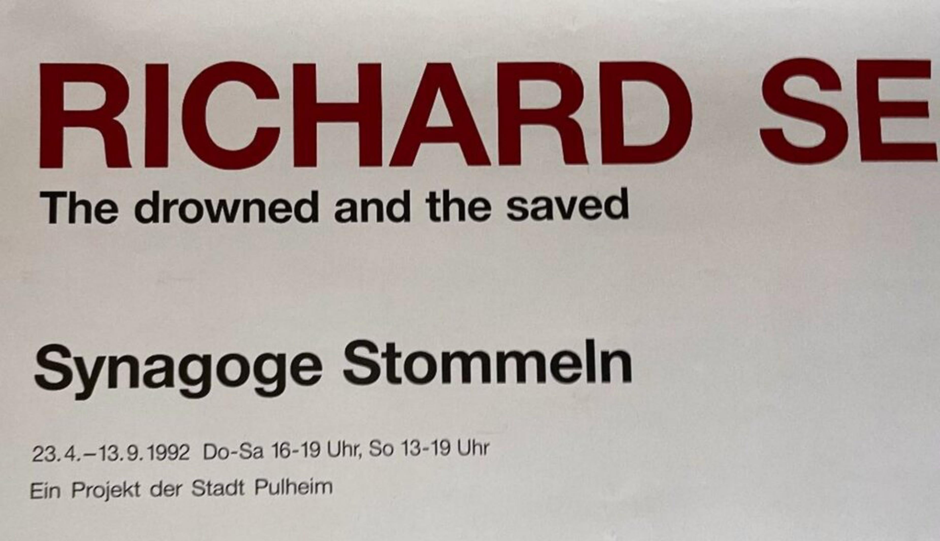 The Drowned and the Saved, Strommein Synagogue, signed twice by Richard Serra For Sale 2