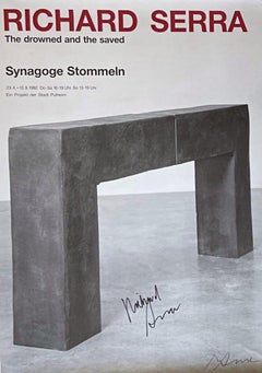 Los ahogados y los salvados, Sinagoga de Strommein, firmado dos veces por Richard Serra