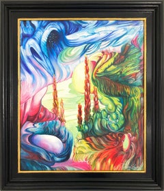 " Mutil Color Landscape" Contemporary Surreal Landscape 1/1 Giclee Print Canvas