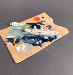 Slide Origami Steamship with Ten of Hearts (bateau à vapeur en Origami avec dix cœurs)