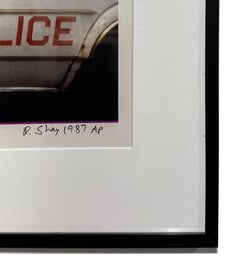 Minnie Mouse in Chicago Police Car, 1987 - Color Photograph, Matted and Framed