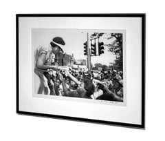 Oprah Winfrey at the Bud Billiken Parade in Chicago, 1984 - Black & White Photo