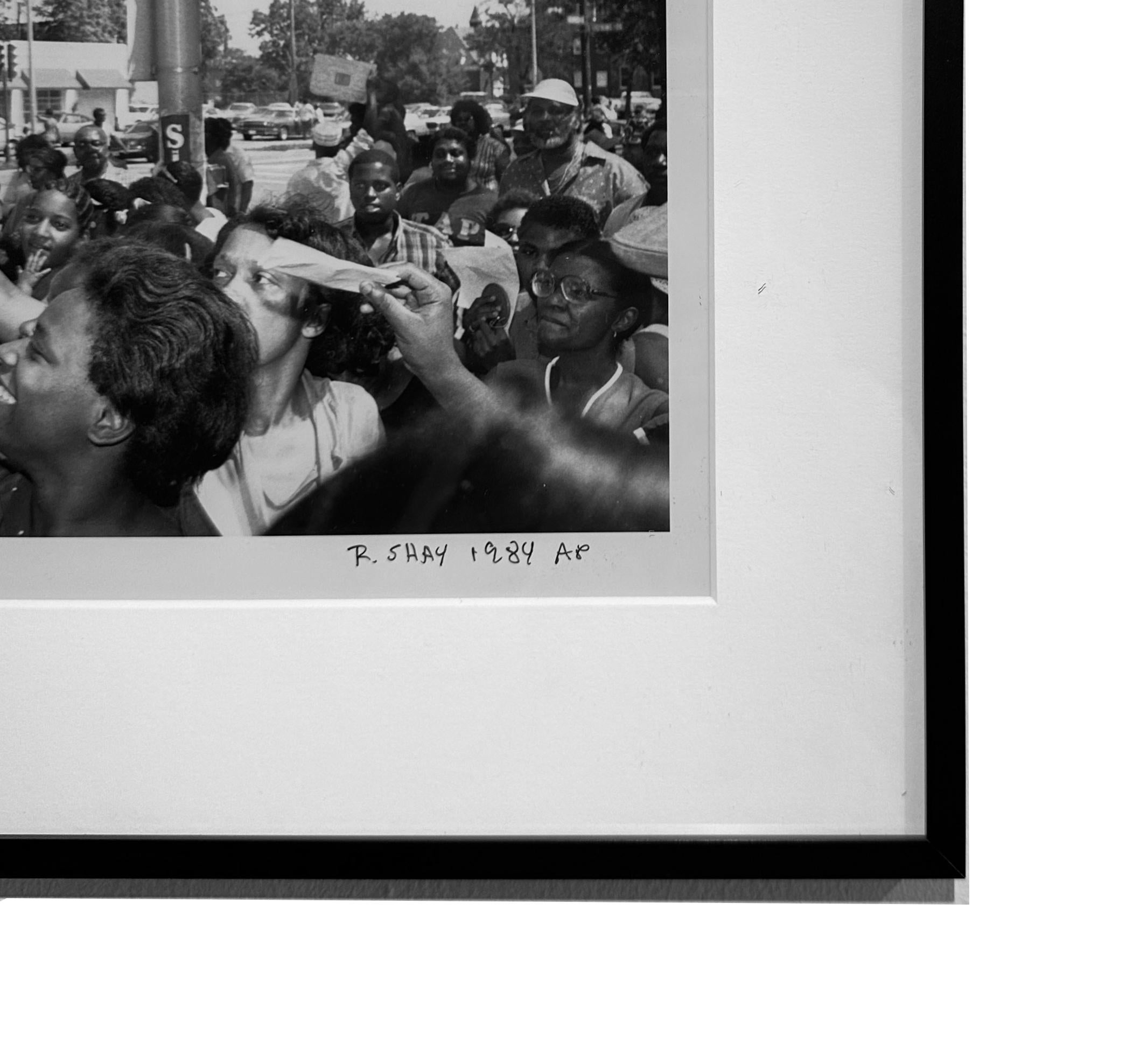 Oprah Winfrey at the Bud Billiken Parade in Chicago, 1984 - Black & White Photo For Sale 1