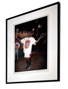 Shoeless Michael Jordan Celebrating 5th Championship Win, 1997 - Color Photo