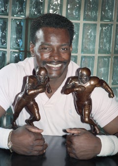 Walter Payton "Sweetness" with Trophies - Color Photograph, Matted and Framed