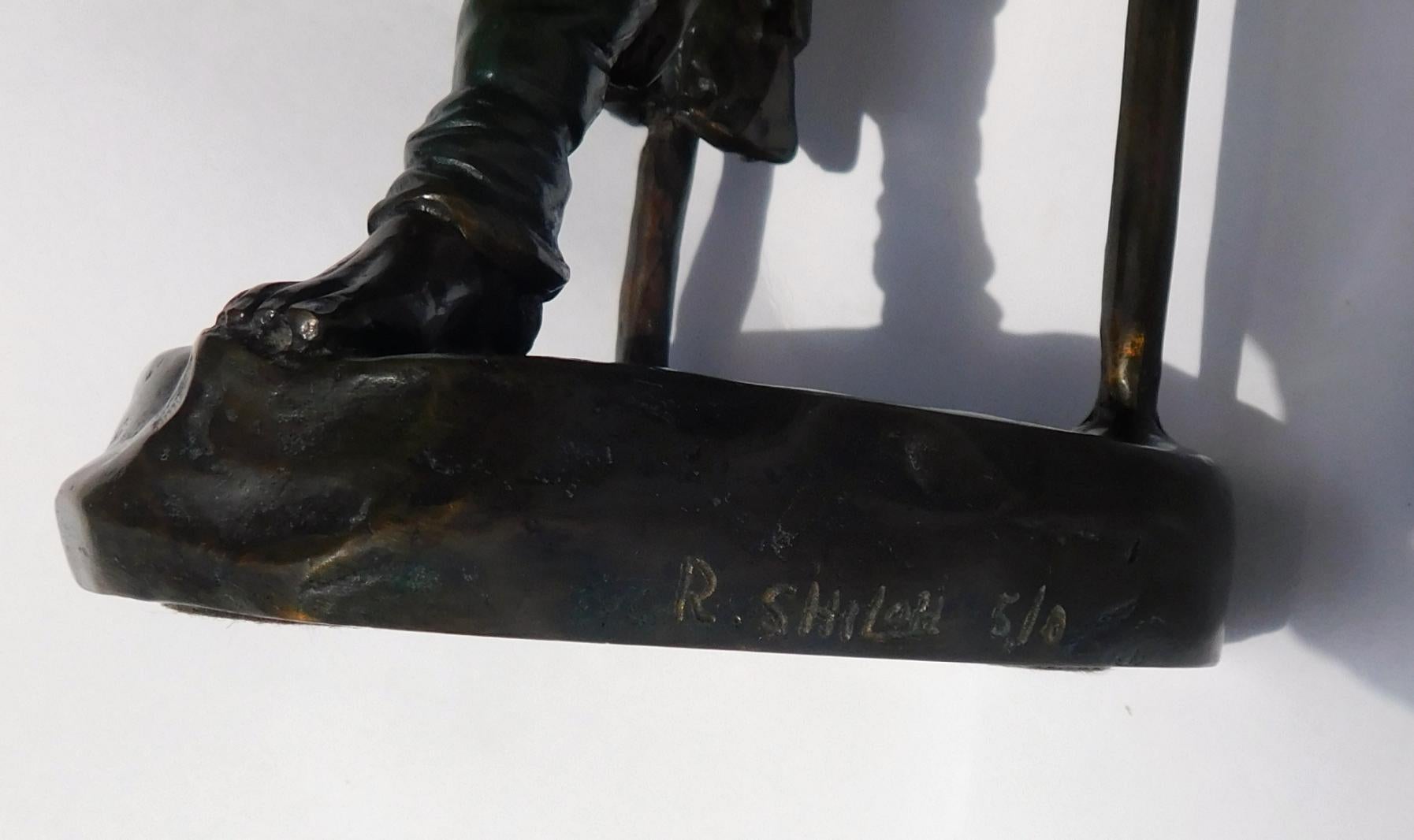 Richard Shiloh Escultura de bronce Bailarín sentado en venta 3