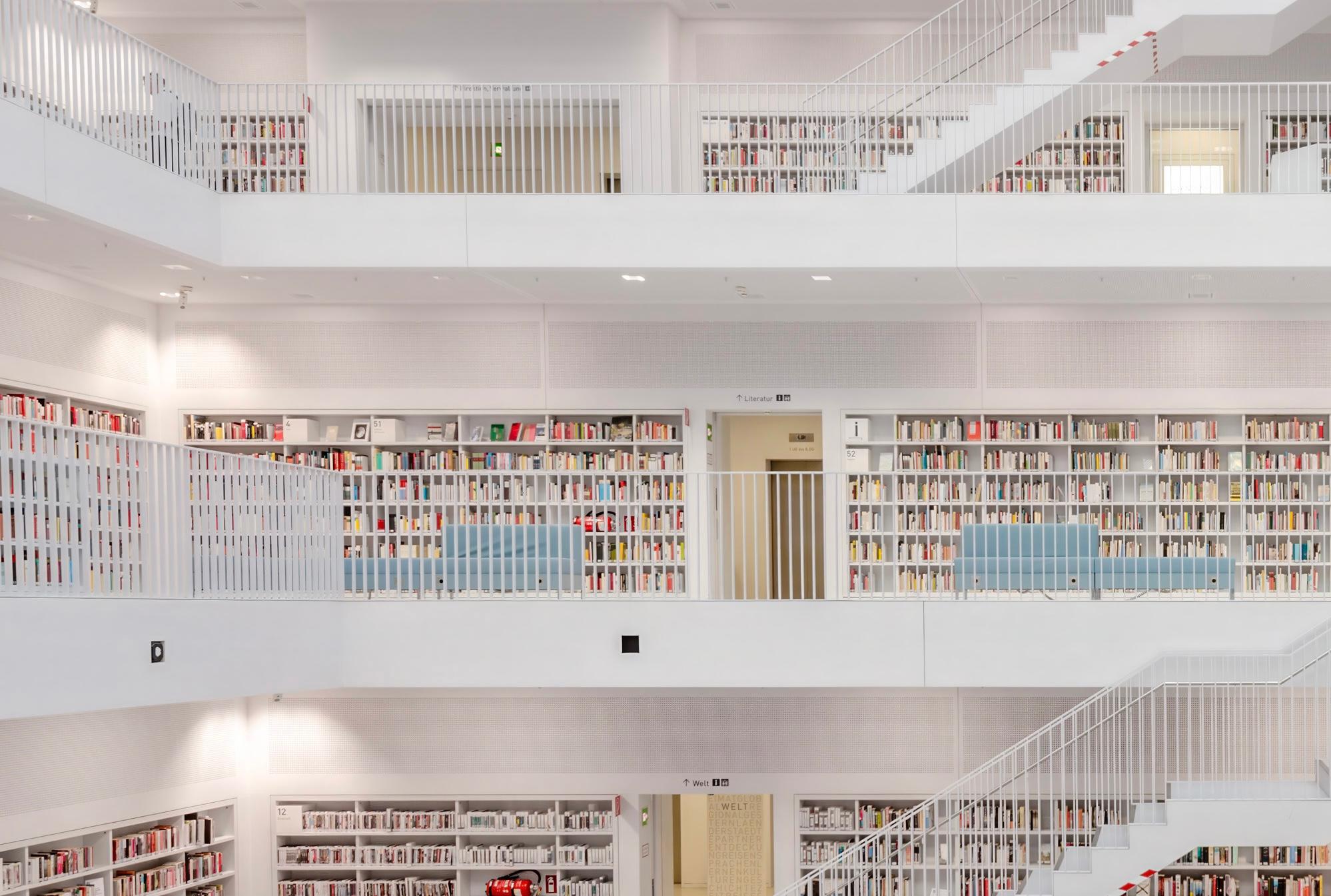 Stuttgart library - color photography - Contemporary Photograph by Richard Silver