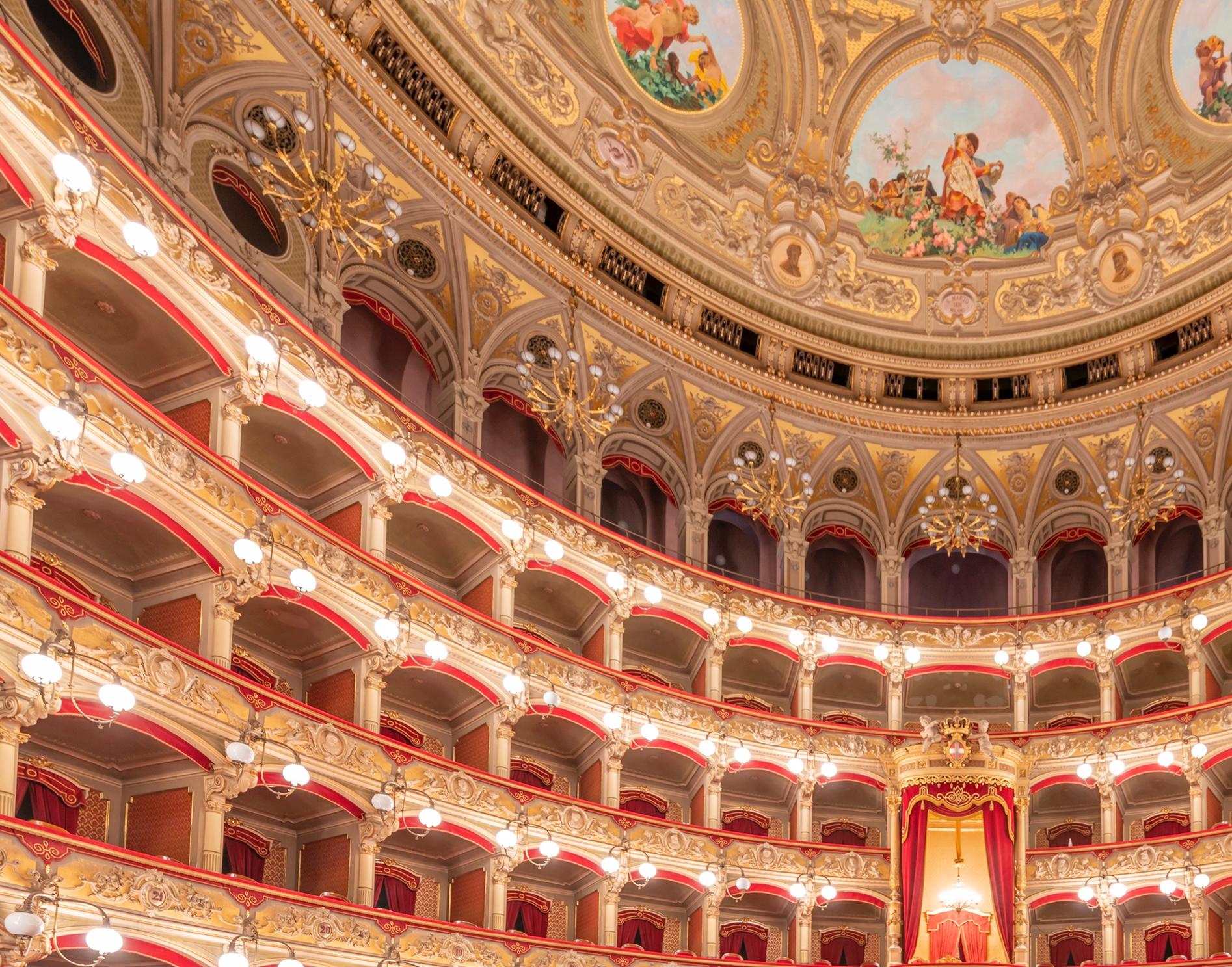 Teatro Massimo Bellini, Sicily - color photography - Brown Color Photograph by Richard Silver