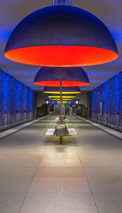 Westfriedhof Station, Munich - Color Photography, 40x60 Inches, New