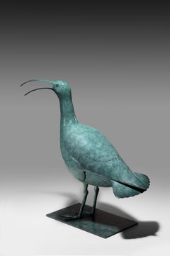 'Calling Curlew' Solid Bronze Nature & Wildlife Sculpture by Richard Smith