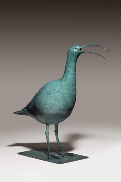 Calling Curlew" Sculpture en bronze massif sur la nature et la faune par Richard Smith