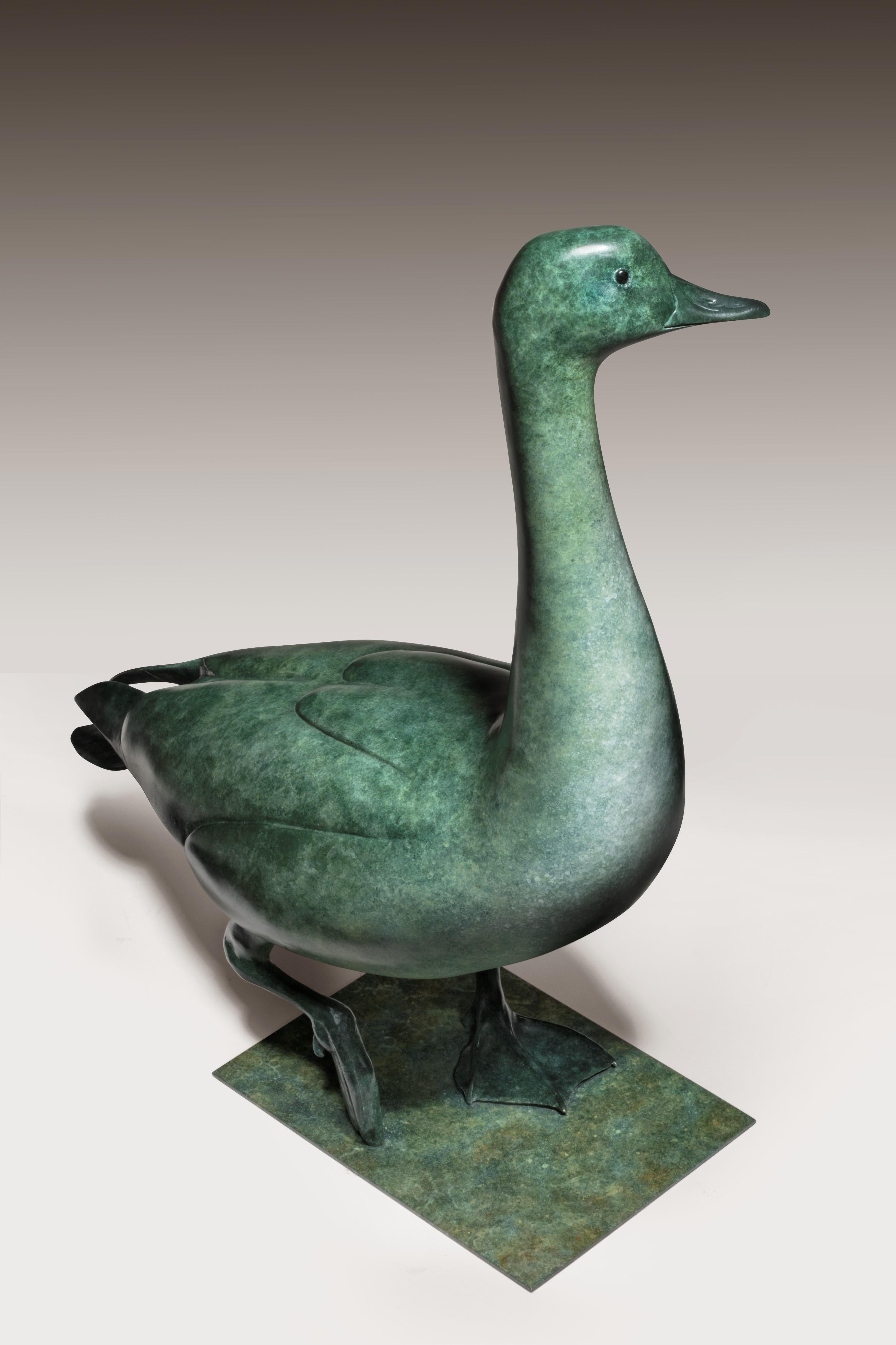 Scultura contemporanea in bronzo Greene & Greene, uccello della fauna selvatica, per giardino o per interni in vendita 1