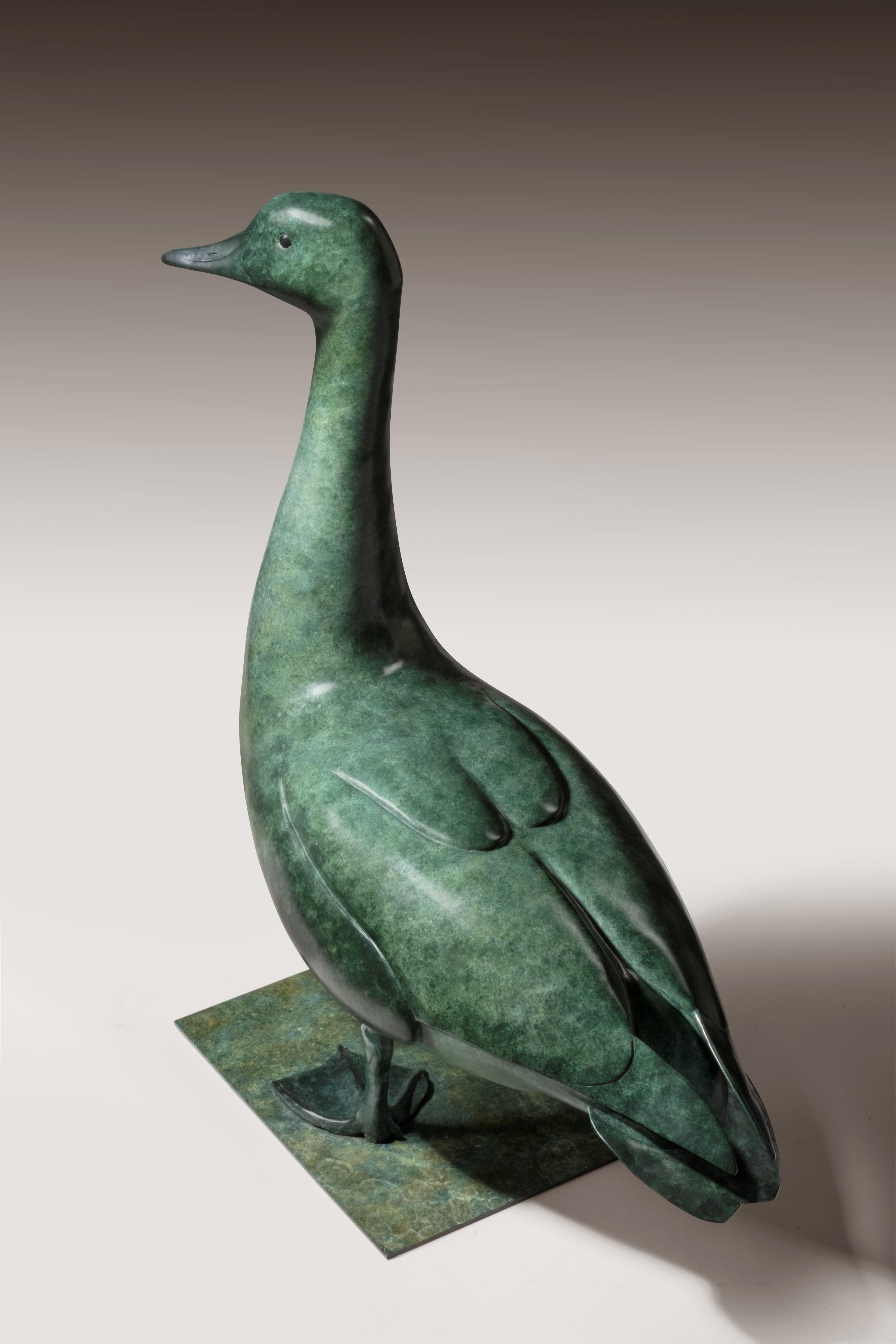 Scultura contemporanea in bronzo Greene & Greene, uccello della fauna selvatica, per giardino o per interni in vendita 2